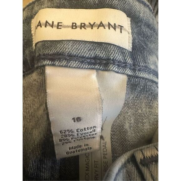 Lane Bryant Flex Waistband Curvy Fit High Rise Pedal Light Wash Jeans Womens 16 - Picture 6 of 7